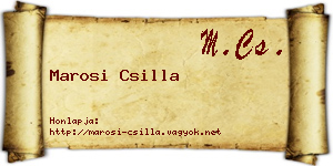 Marosi Csilla névjegykártya